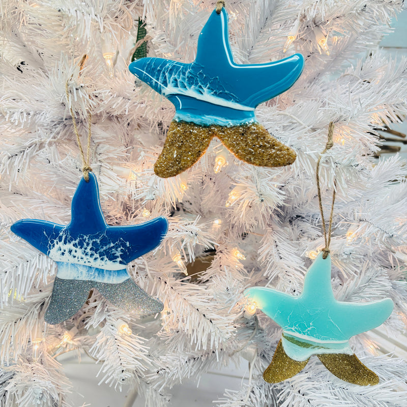 Assorted Starfish Resin Christmas Ornaments