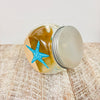 Hand Painted Glass Coastal Spice Jar/Sugar Jar
