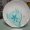 Sea Life Hand Painted Ceramic 10.5" Plates Sunshine & Sweet Peas Coastal Decor