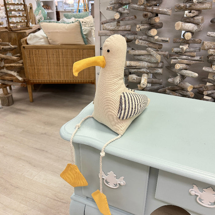 Sammy Seagull Shelf Sitter Sunshine & Sweet Peas Coastal Decor