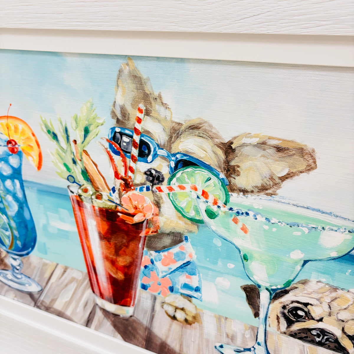 Day Drinking Dogs Framed Print
