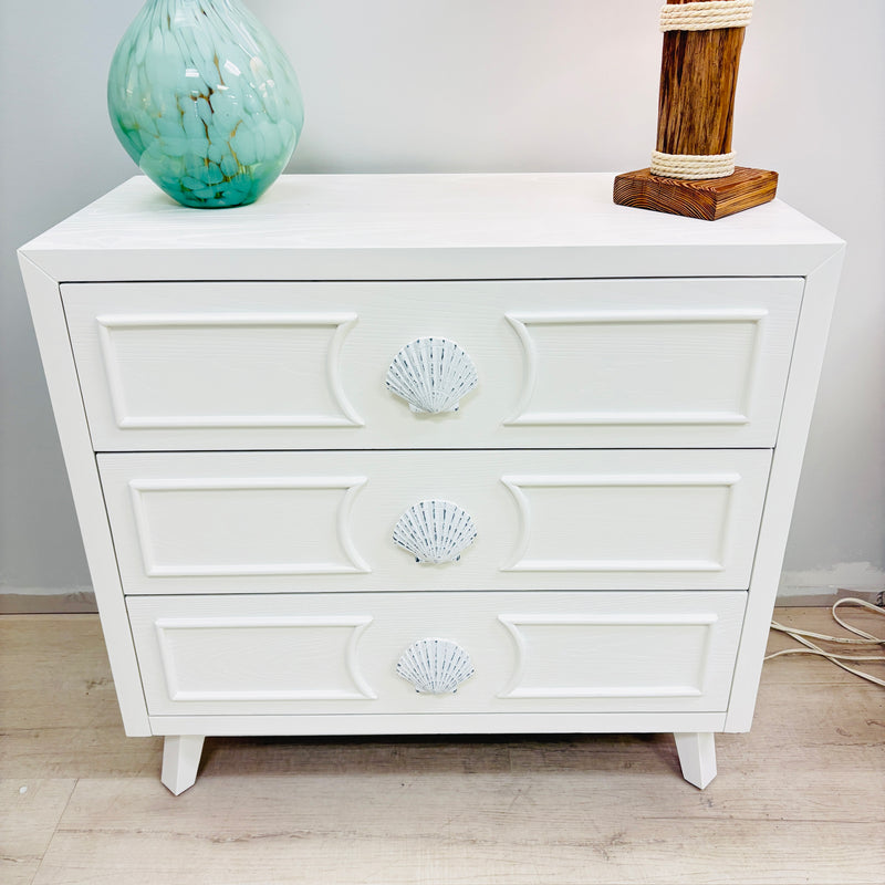 3 Drawer Seashell Accent Cabinet