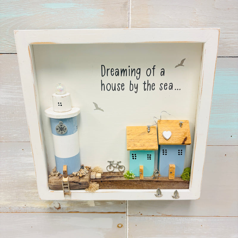 "Dreaming of a house by the sea..." 3-D Shadow Box Wall Art