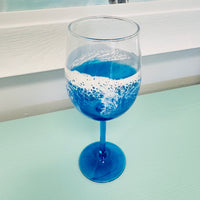 Beach Inspired Resin Wine Glass