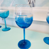 Beach Inspired Resin Wine Glass