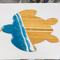 Assorted Sea Turtle Bamboo Charcuterie Boards w/Resin
