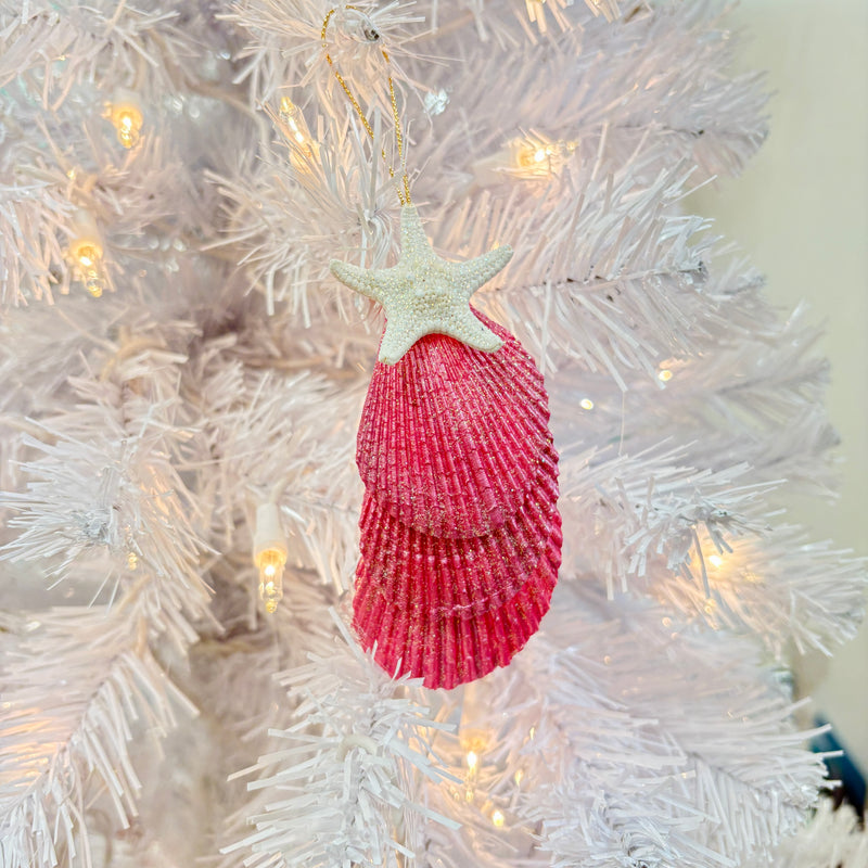 Starfish & Scallop Shell Tree Christmas Ornament