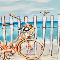 Bicycles at the Beach Framed Print