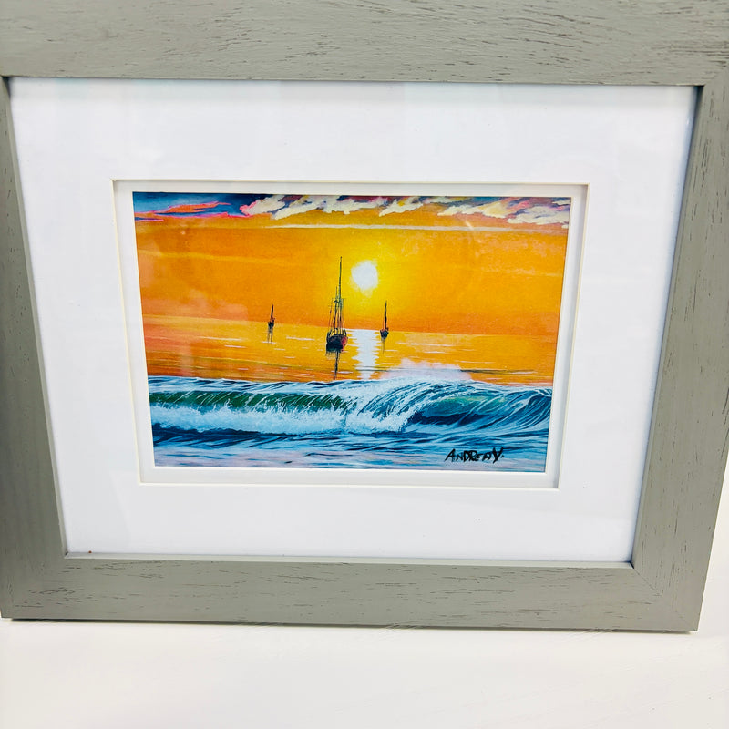 Assorted Artist Prints of Original Paintings: Seascapes and Underwater