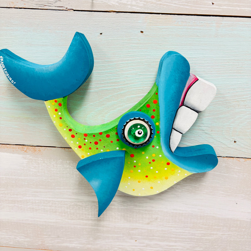 "Ike Troutypants" Wooden Funky Fish