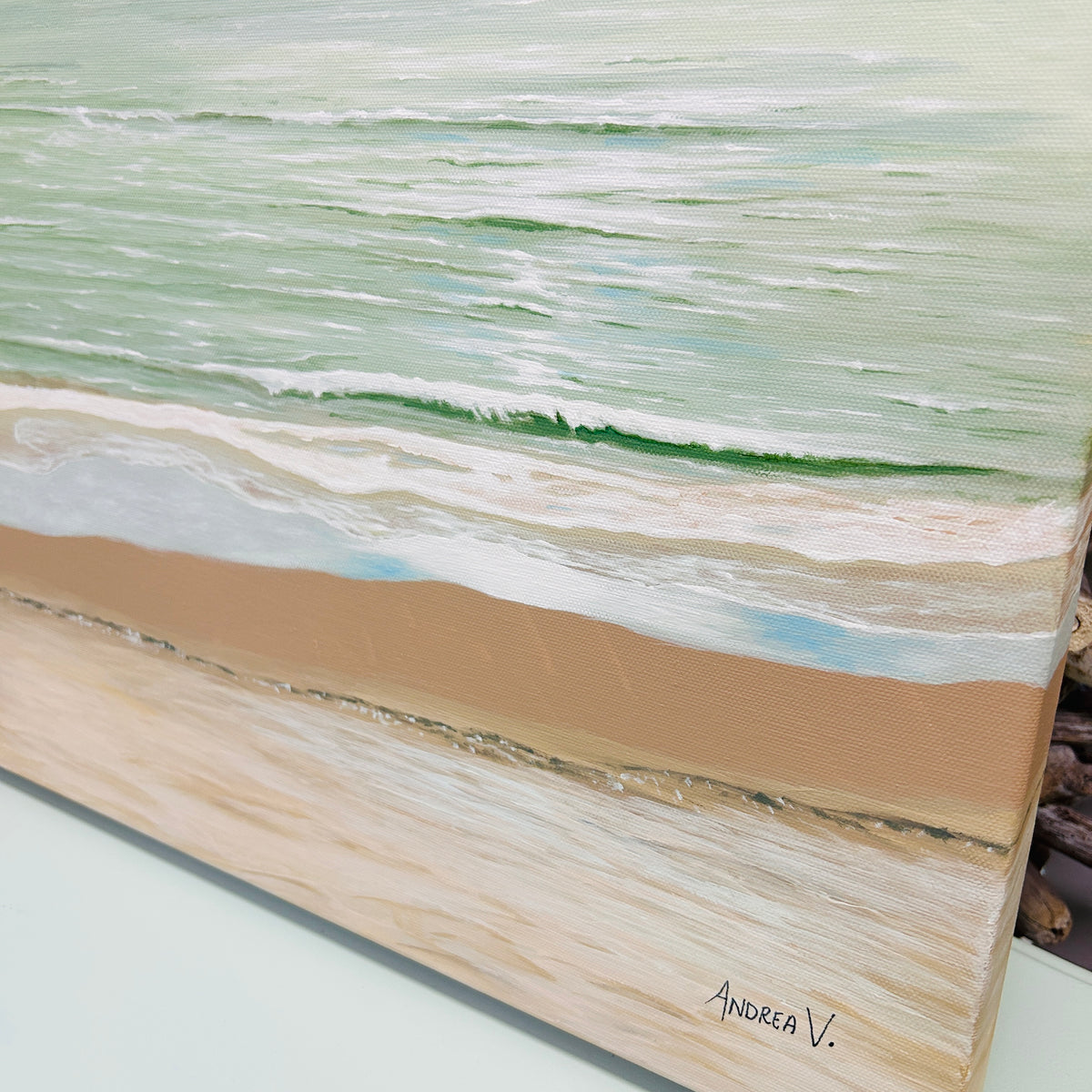 Hazy Beach/Seascape Original Painting