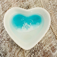 Assorted Resin Poured Heart Ring Dishes