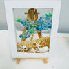 Assorted Mini Framed Resin Art w/ Wooden Easel