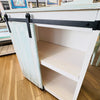 Hand Painted Sliding Barn Door Cabinet/Coffee Bar