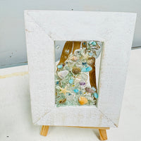 Assorted Mini Framed Resin Art w/ Wooden Easel