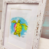 Turtle: Sammy Watercolor Framed Print