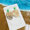 Assorted Monstera Leaf Inspired Polymer Clay Earrings