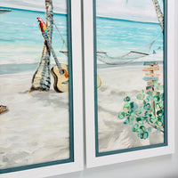Jimmy Buffett Tribute Framed 3 Panel Print