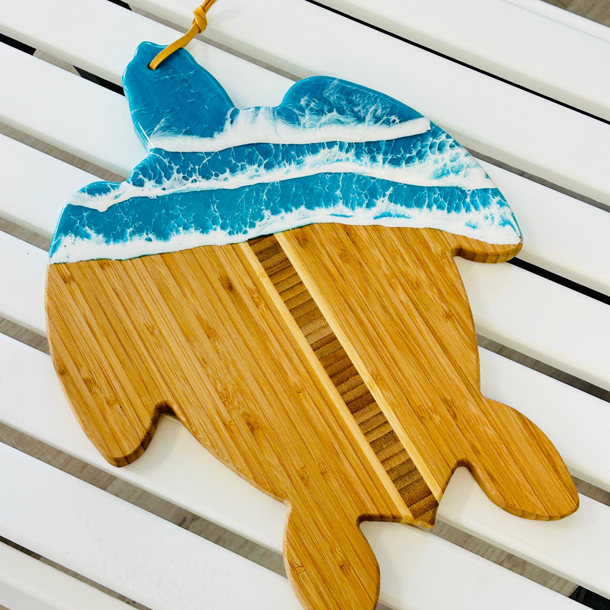 Assorted Sea Turtle Bamboo Charcuterie Boards w/Resin