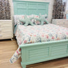 Coastal Sea Glass Headboard, Side rails, & Footboard- Queen