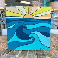 12 X 12 Sun & Wave Series Sunshine & Sweet Peas Coastal Decor