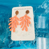 Assorted Polymer Coral Shaped Clay Bail Earrings