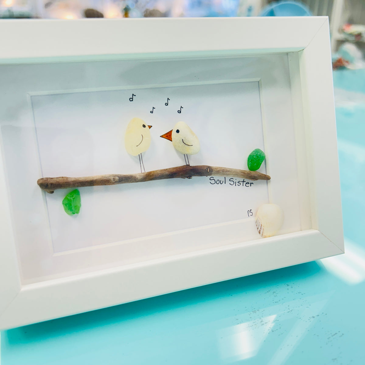 Assorted Inspiring Bird Pebble & Driftwood Art
