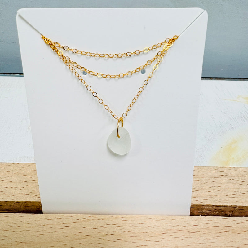 Sea Glass Drop Necklace