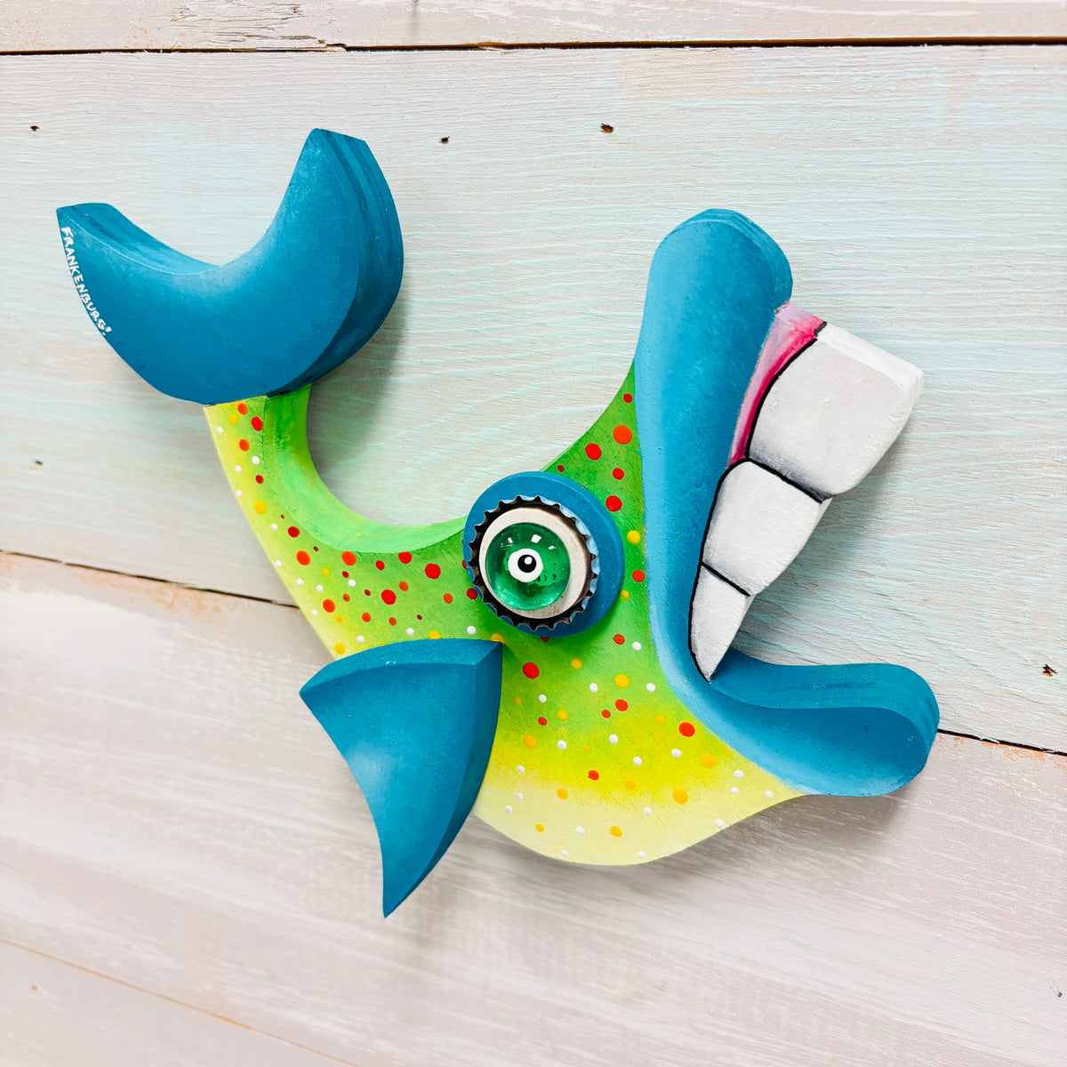 "Ike Troutypants" Wooden Funky Fish