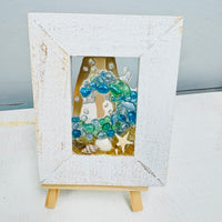 Assorted Mini Framed Resin Art w/ Wooden Easel