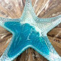 Assorted Glass Starfish Dishes w/ Resin Pour Sunshine & Sweet Peas Coastal Decor