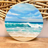 Coastal Seascape on Round Canvas