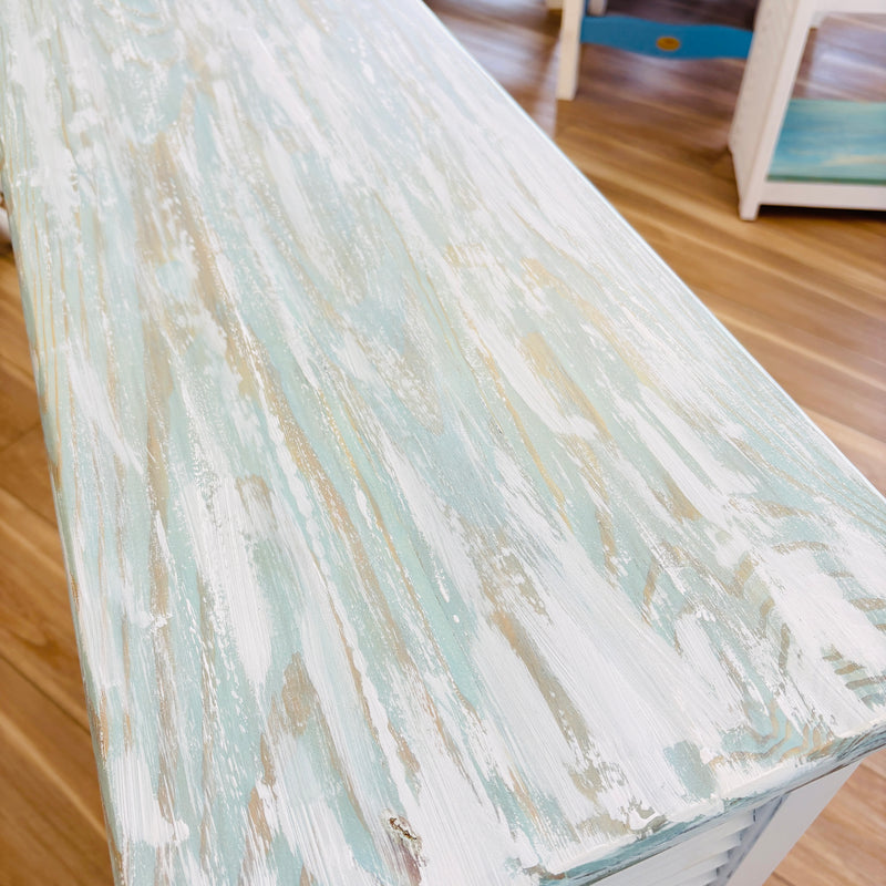Hand Painted  Entry Table/Sofa Table/Bookshelf