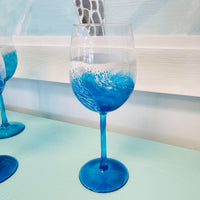Beach Inspired Resin Wine Glass