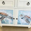 Coastal Cabinet 2 Doors and Drawers w/ Anastasia Musick Artwork