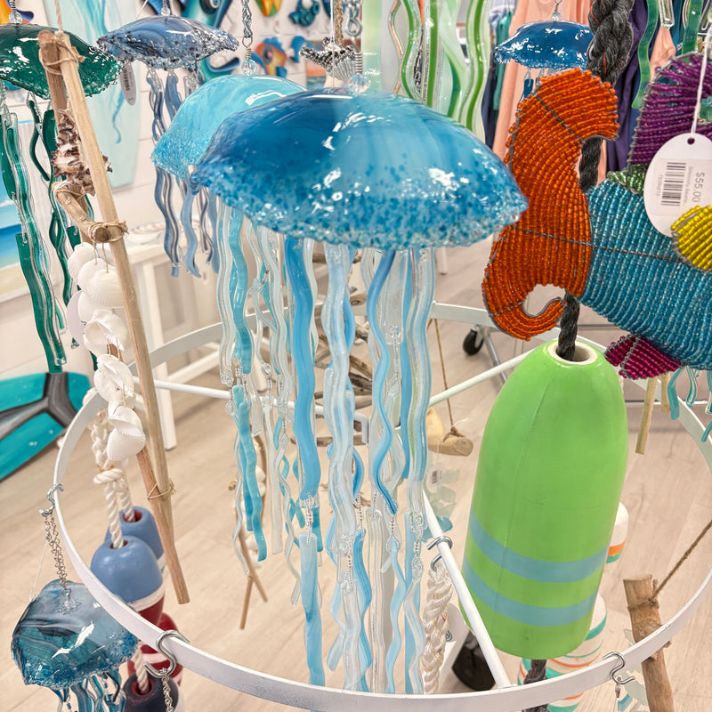 Assorted 20" Handmade Glass Jellyfish