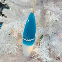 Assorted Surfboard Resin Christmas Ornaments