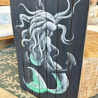 Mermaid on Anchor Swing on Wood Plank