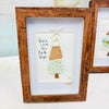 Assorted Christmas Trees Framed Seashell & Driftwood Art