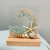 Acrylic Panels for LED Lights w/ Coastal Designs in Glass, Sand, Shells Resin