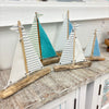 Assorted Driftwood Sailboats