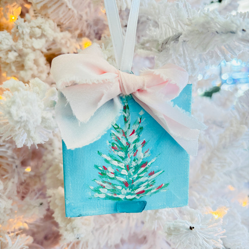 Assorted Hand Painted Canvas Christmas Ornaments