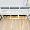 Long Bench w/ 3 Removable Baskets w/ Anastasia Musick Artwork