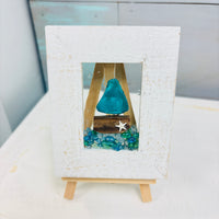 Assorted Mini Framed Resin Art w/ Wooden Easel