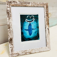 Whale: Leave Love In Your Wake Watercolor Framed Print