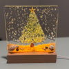 Acrylic LED Lights w/ Coastal Christmas Tree Designs in Glass, Sand, Shells Resin