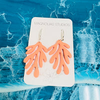 Assorted Polymer Coral Shaped Clay Bail Earrings