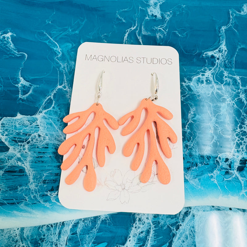 Assorted Polymer Coral Shaped Clay Bail Earrings