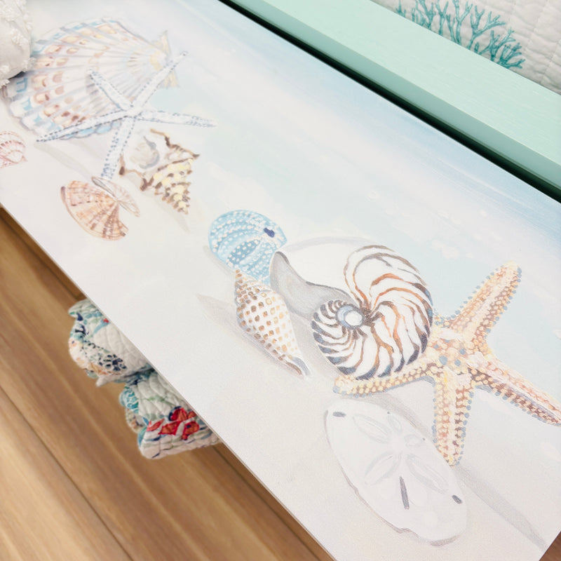 Long Bench w/ 3 Removable Baskets w/ Anastasia Musick Artwork