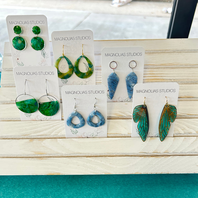 Assorted Dangle Polymer Clay Earrings- Ocean Inspired
